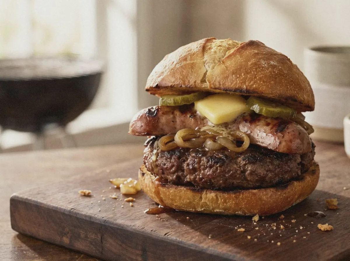 AI illustration of this burger, made from its recipe description
